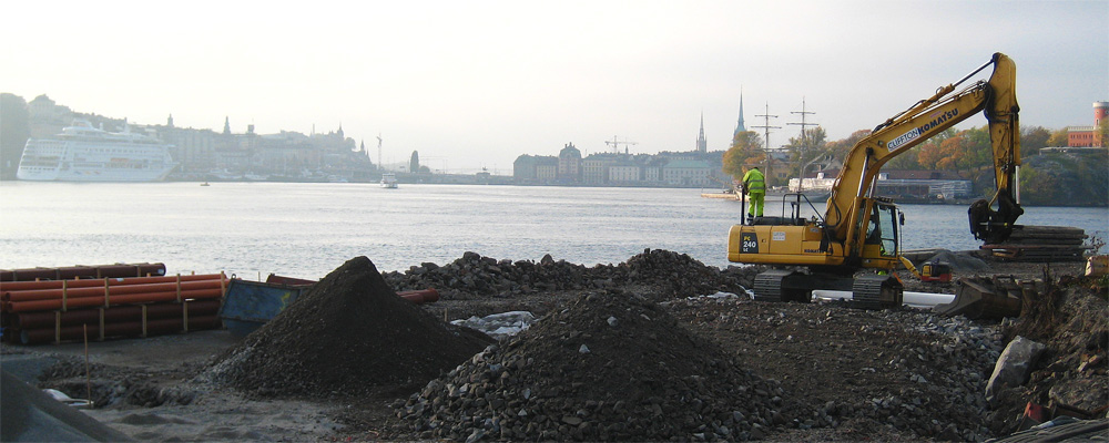 Marksanering Beckholmen. Foto Magnus Sannebro