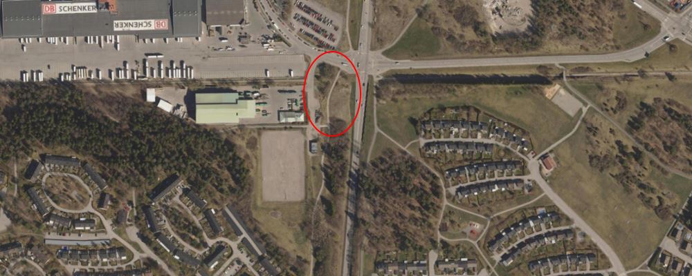 Flygfoto Kälvesta Grönyta Fagerstagatan/Högforsgränd